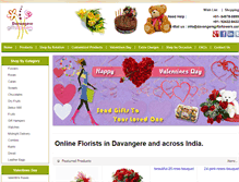 Tablet Screenshot of davangeregiftsflowers.com
